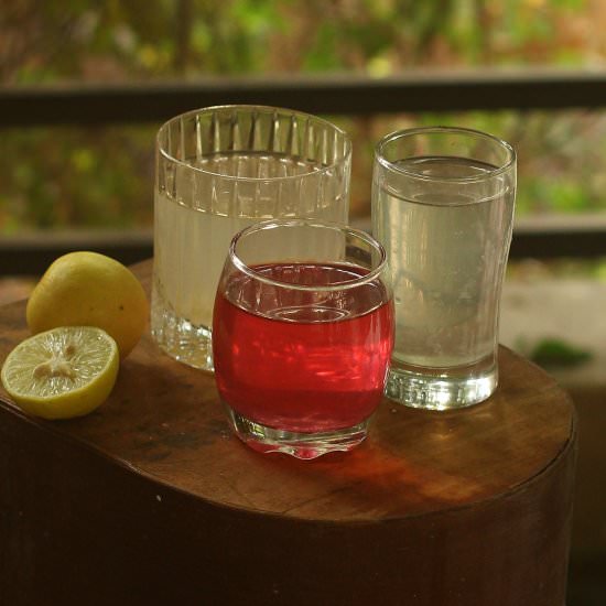 Three ways of Lemonade - Recipe photo by divyapramil