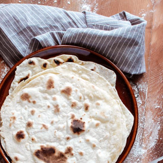 Easiest Flour Tortillas - Recipe photo by kaleandcompass