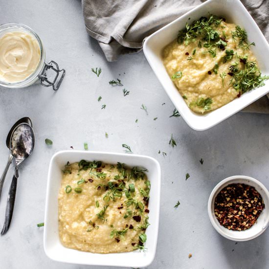 Super Simple Polenta - Recipe photo by kaleandcompass