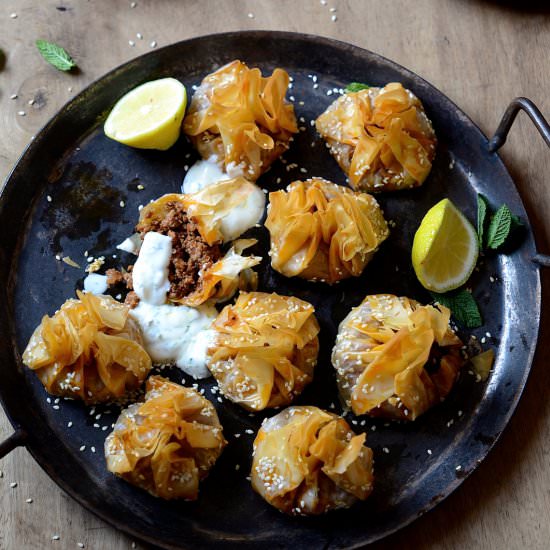 Cumin lamb kofta Phyllo pastries - Recipe photo by Bibbyskitchenat36