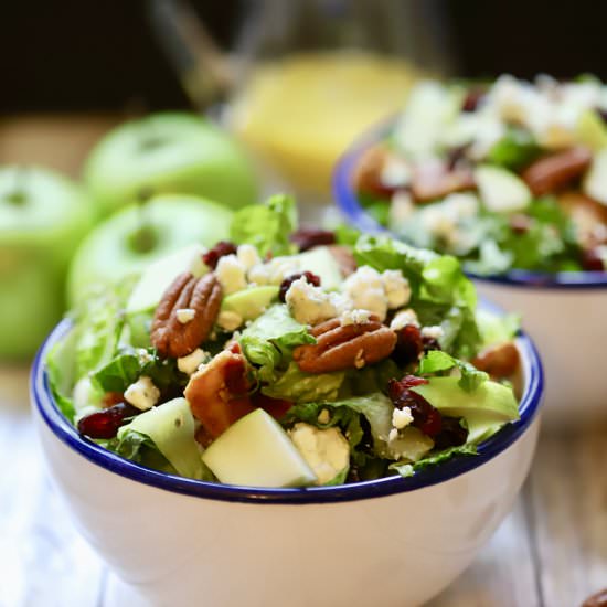 Healthy Apple Pecan Chopped Salad - Recipe photo by Grits and Pinecones