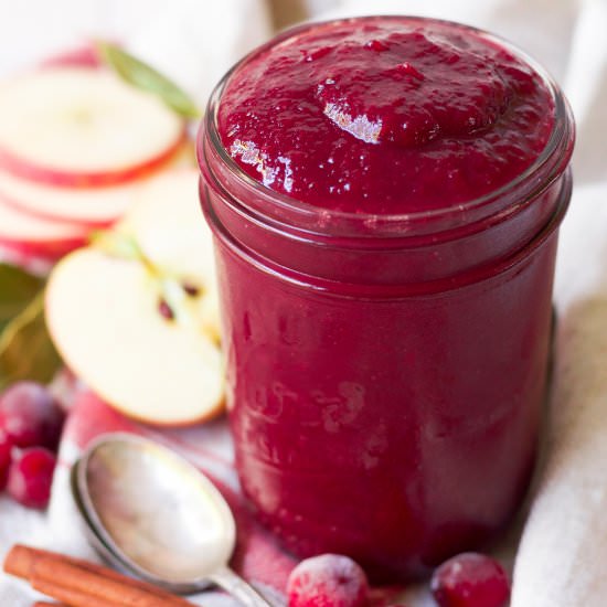 Healthy Cherry Cranberry Sauce - Recipe photo by recipestonourish