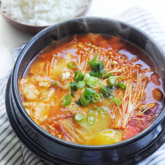 Spicy Korean Silken Soft Tofu Stew - Recipe photo by Couple Eats Food