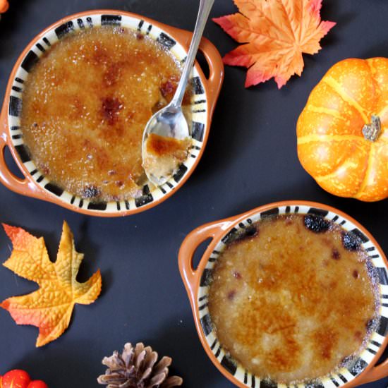 Pumpkin Pie Creme Brulee - Recipe photo by zestandsimmer