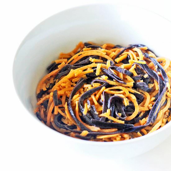 Spooky Halloween Spaghetti - Recipe photo by healthyeaton