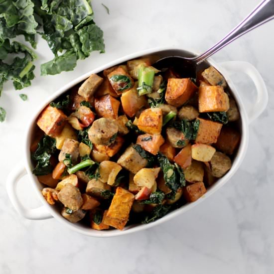 Sweet Potato, Sausage, & Apple Bake - Recipe photo by spinach4breakfast