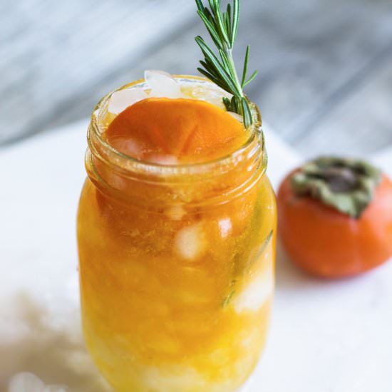 Persimmon and Rosemary Boozy Booch - Recipe photo by My Diary of Us