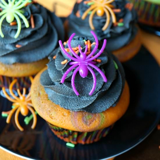 Halloween marble cupcakes - Recipe photo by thebakingfairy
