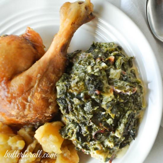 The Best Creamed Greens - Recipe photo by Butter For All