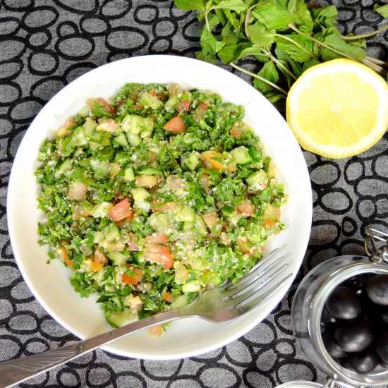 Tabbouleh - Recipe photo by Shanaz Rafiq