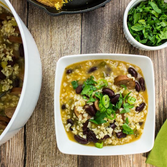 Lightened Up Red Beans & Rice - Recipe photo by Bites of Flavor