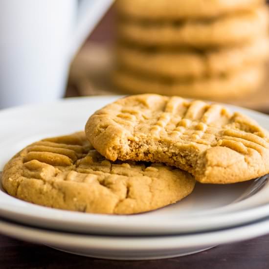 Small-batch Peanut Butter Cookies - Recipe photo by BakingMischief