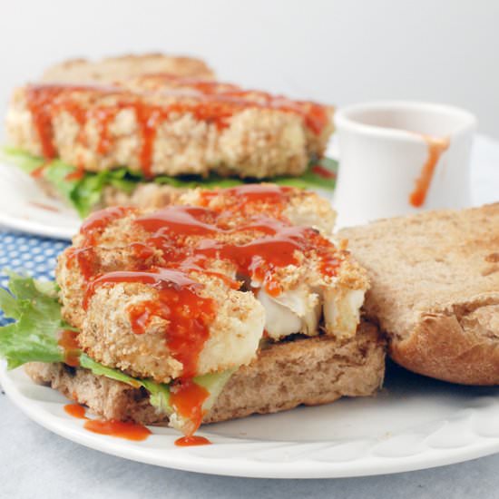 Breaded Buffalo Cauliflower Steaks - Recipe photo by alisonsallspice