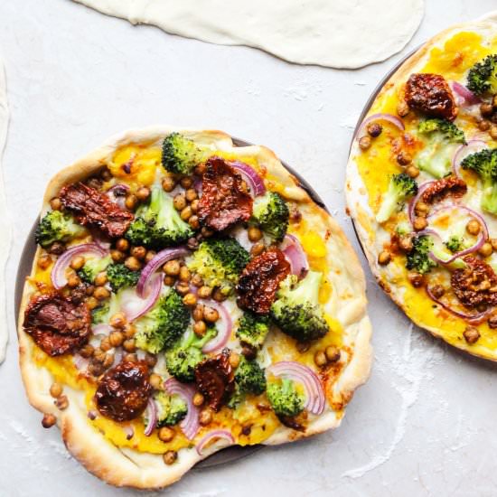 Autumn Pizza with Pumpkin Sauce - Recipe photo by foodiesisterspl