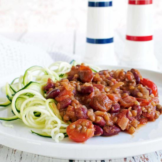 The Lentil Chilli - Recipe photo by amysavagenutrition