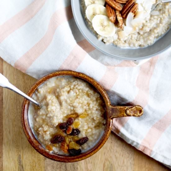Make-Ahead Steel Cut Oats - Recipe photo by betondinner