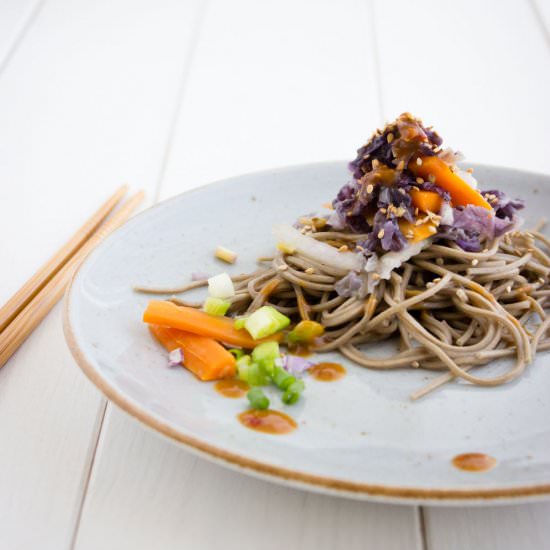 Veggie Soba Noodles with Miso Sauce - Recipe photo by aline_made