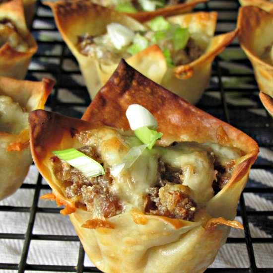Sausage Wonton Cups - Recipe photo by agoudalife