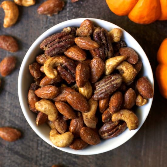 Salty Sweet Pumpkin Spice Nuts - Recipe photo by turniptheoven