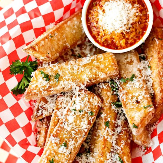 Cheesy Polenta Fries - Recipe photo by onlinepastrychef