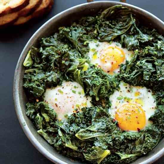 Spicy Eggs with Kale - Recipe photo by MotherEarthNewsAndFriends