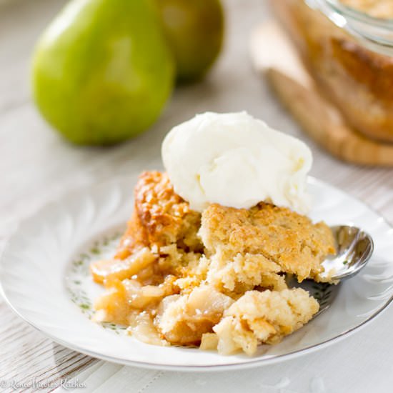 Spiced Pear Cobbler with Buttermilk - Recipe photo by RNsKitchen