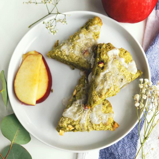Matcha Apple Scones - Recipe photo by misshangrypants