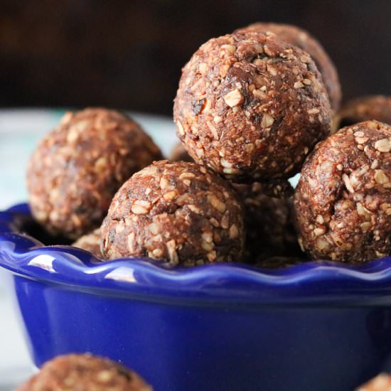Chocolate + Coconut Snack Bites - Recipe photo by Girl Heart Food