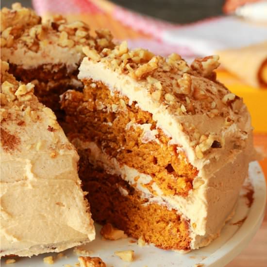 Vegan Pumpkin Cake - Recipe photo by lovingitvegan