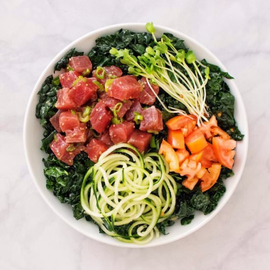 Kale Poke Salad - Recipe photo by kalememaybe