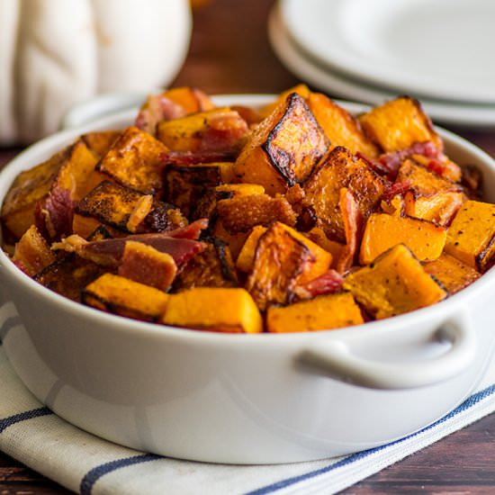 Roasted Bacon and Butternut Squash - Recipe photo by BakingMischief