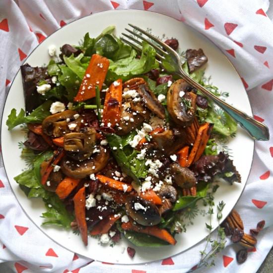 Roasted Carrot Salad - Recipe photo by thegardeningcook