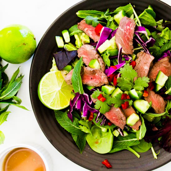 Best Ever Low-Carb Thai Beef Salad - Recipe photo by Appetite For Energy