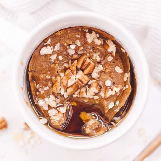 Breakfast Pumpkin Spice Mug Cake - Recipe photo by ChampagneandPaperPlanes