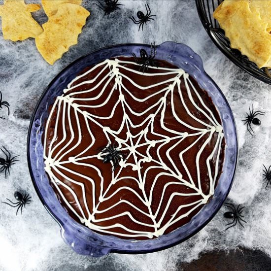 Spooky Chocolate Glazed Cannoli Dip - Recipe photo by Give it Some Thyme