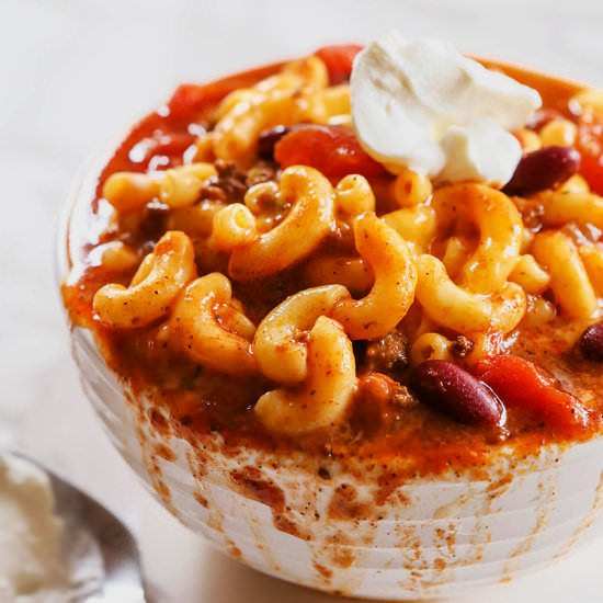 Chili Mac and Cheese - Recipe photo by pipandebby