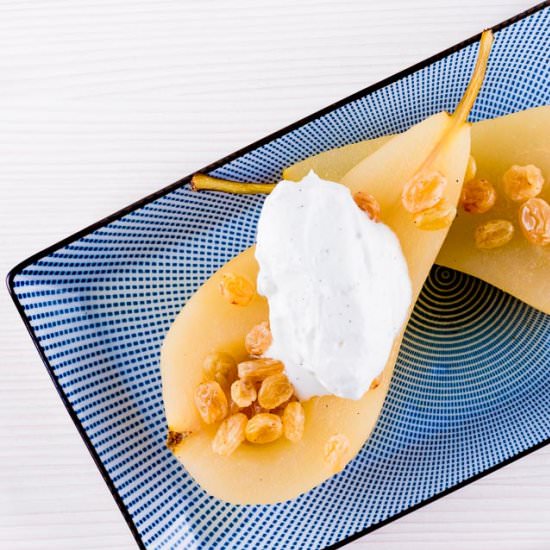 Tokaj Poached Pear - Recipe photo by Brian Jones