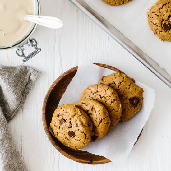 Chocolate Chip Tahini Cookies - Recipe photo by Downshiftology