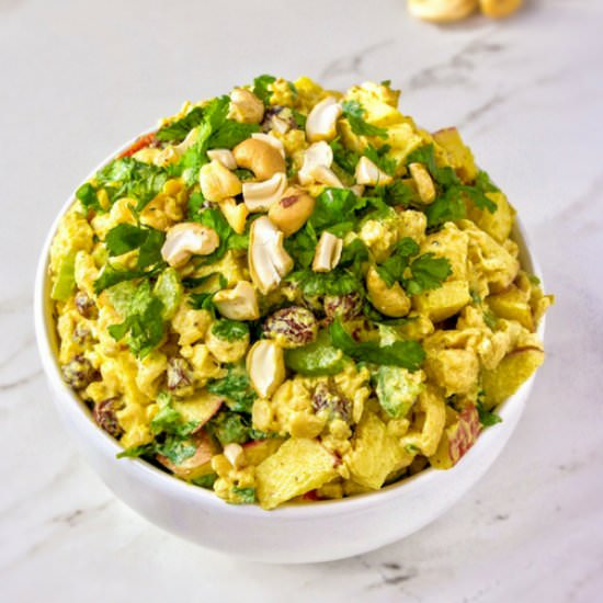 Curried Tempeh Salad - Recipe photo by Byte Sized Nutrition