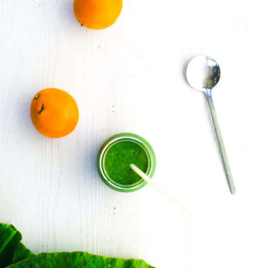 Vegan Kale & Orange Green Smoothie - Recipe photo by rebelskitchen