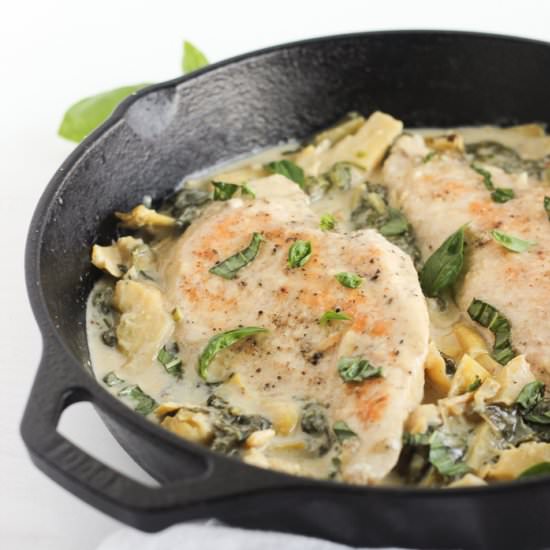 Spinach Artichoke Chicken - Recipe photo by Lively Table