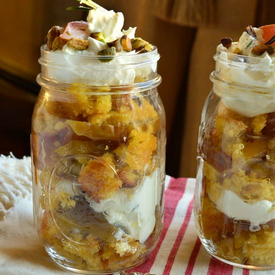 Cornmeal Cake and Rosemary Pears - Recipe photo by thisishowicook