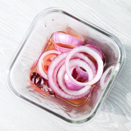 Pickled Red Onions - Recipe photo by foodmakesmehappy
