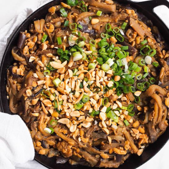 Dan Dan Eggplant Noodles - Recipe photo by Avocado A Day