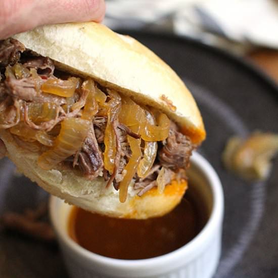 Slow Cooker Beef Au Jus Sandwiches - Recipe photo by suebeehomemaker