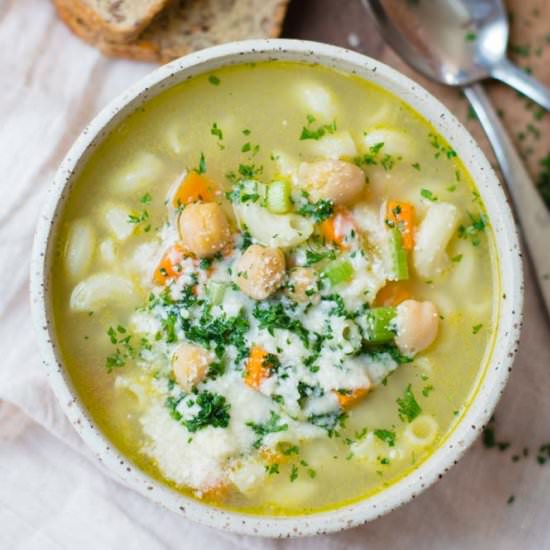 Vegetarian Chickpea Pasta Soup - Recipe photo by feelgoodfoodie1