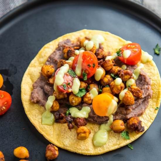 Crispy Chickpea Tostadas - Recipe photo by garnishedplate