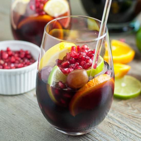 Red Wine Citrus Pomegranate Sangria - Recipe photo by Flavour and Savour