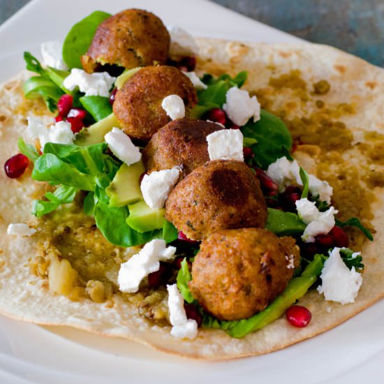 Arabian Falafel Wraps - Recipe photo by Uit de pan van San