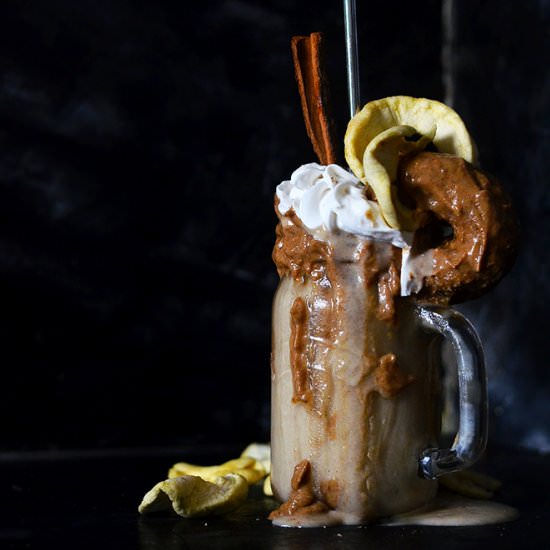 Caramel Apple Milkshake - Recipe photo by thehungryherbivores